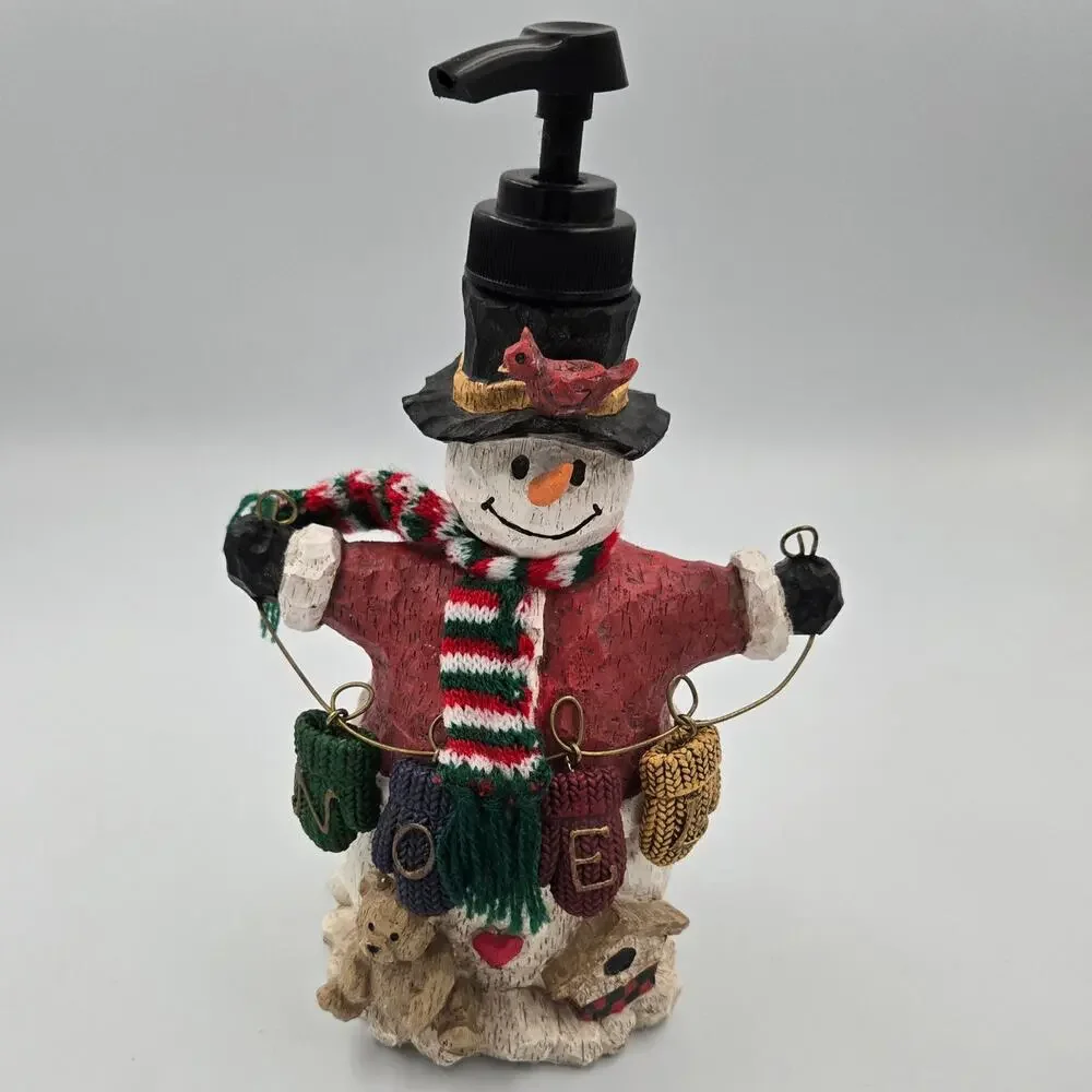 Noel in the Country Snowman Lotion or Soap Dispenser Christmas Winter